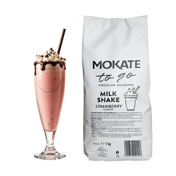 Молочный коктейль Mokate со вкусом клубники, 1 кг 26.145 фото