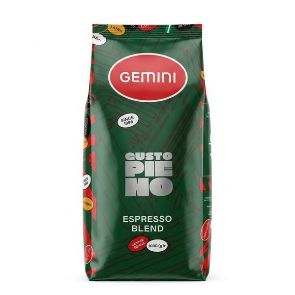 Кава в зернах Gemini Espresso Gusto Pieno, 1кг*8 шт 1100062 фото Кава в зернах Gemini Espresso Gusto Pieno, 1кг*8 шт 1100062 фото